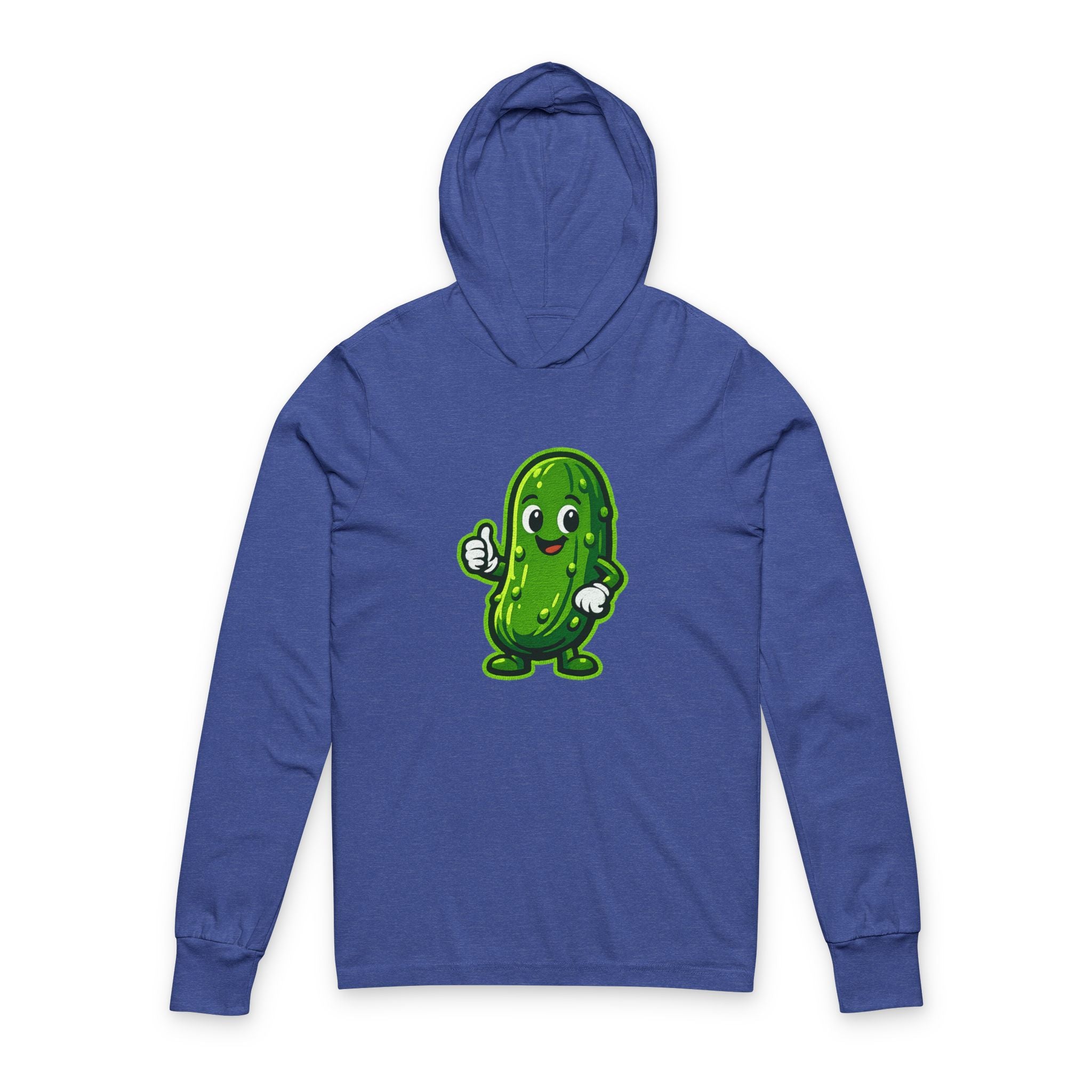 Pickle Buddy Hooded Long-Sleeve Tee — Cute Cartoon Pickle Graphic