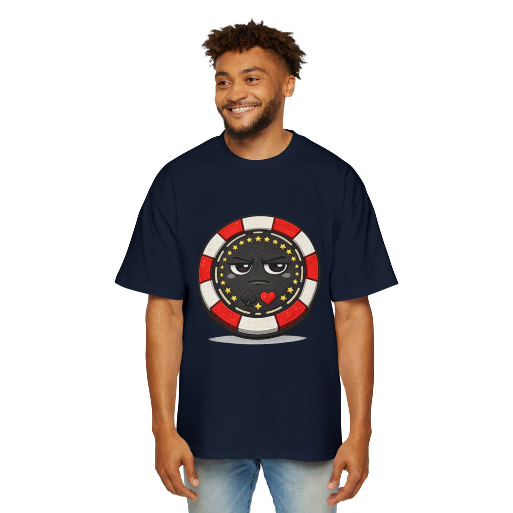 Poker Chip Emoji T‑Shirt — Serious face Casino Graphic Tee
