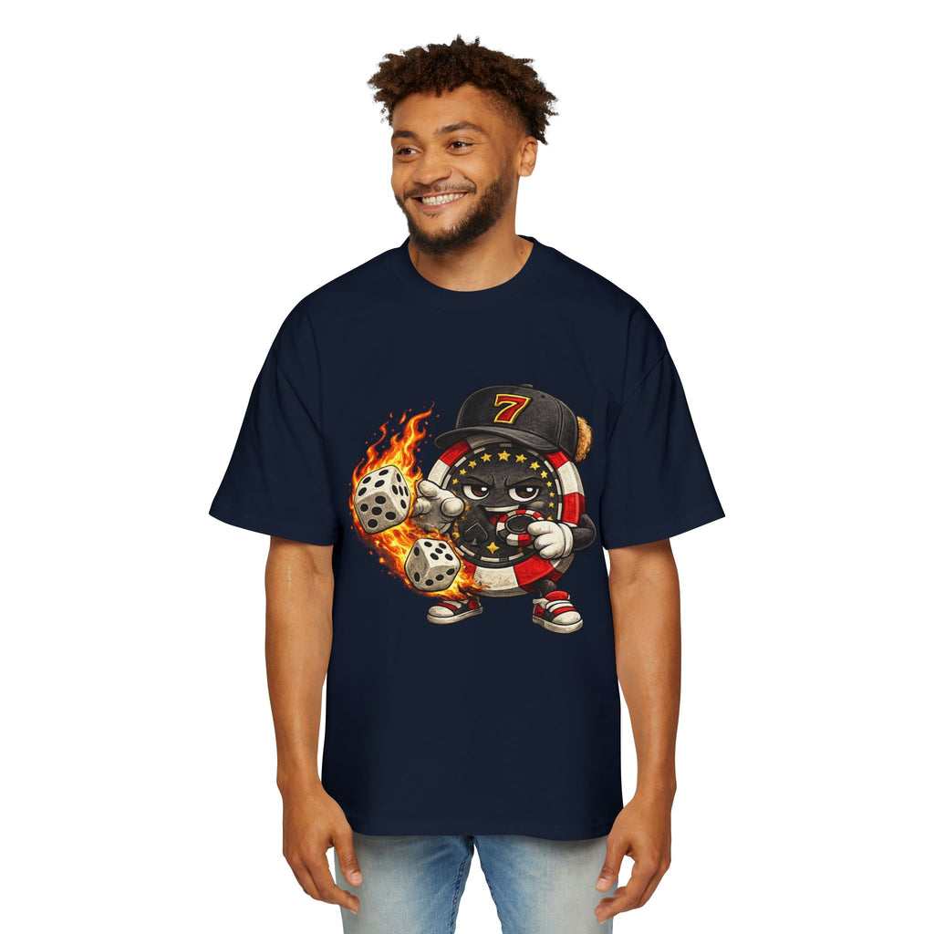 Graphic Tee — Flaming Poker Chip Mascot  Character