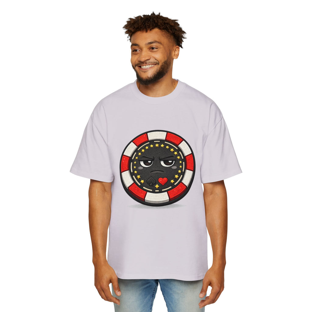 Poker Chip Emoji T‑Shirt — Serious face Casino Graphic Tee