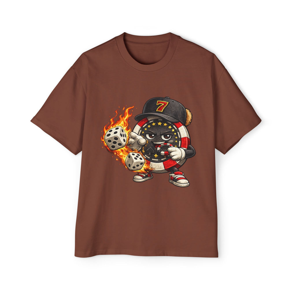Graphic Tee — Flaming Poker Chip Mascot  Character