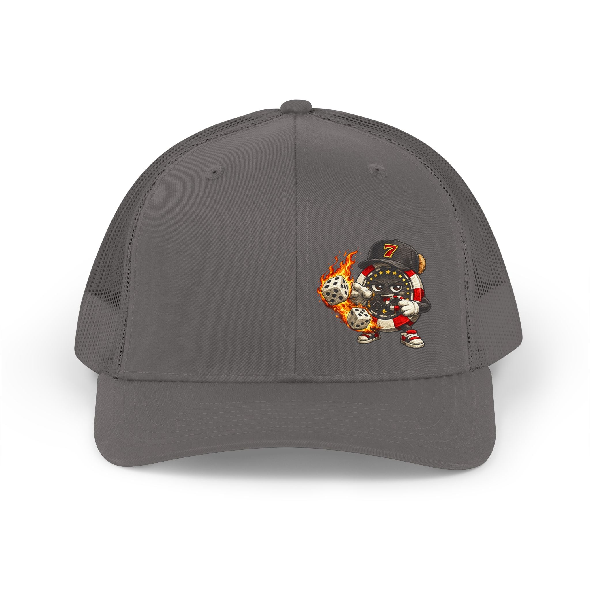 Retro Trucker Hat — Vintage Cartoon Bomber Patch Cap