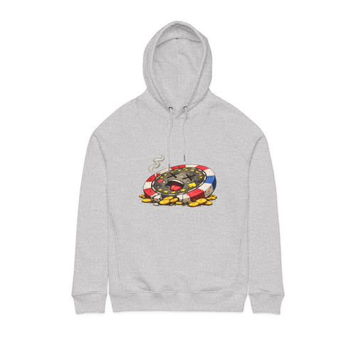 Chip Over Hoodie — Retro Gambling Graphic Sweatshirt