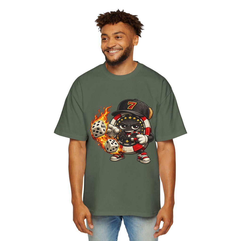 Graphic Tee — Flaming Poker Chip Mascot  Character