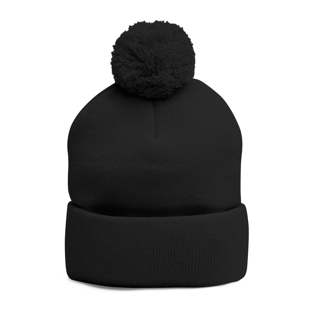 Embroidered Gold Fry Pom-Pom Beanie
