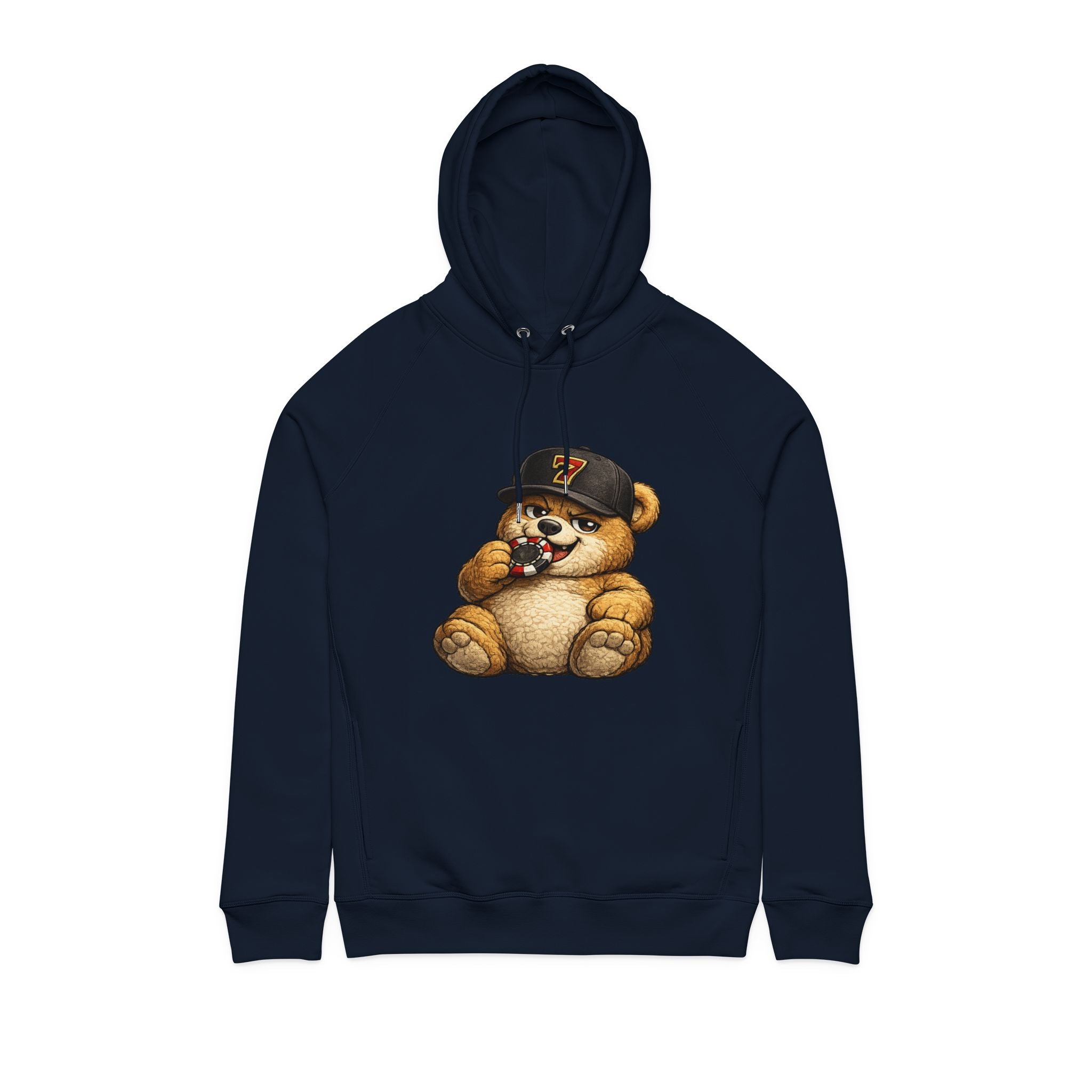 Unisex-Chubby Bear eating a Poker Chip Hoodie