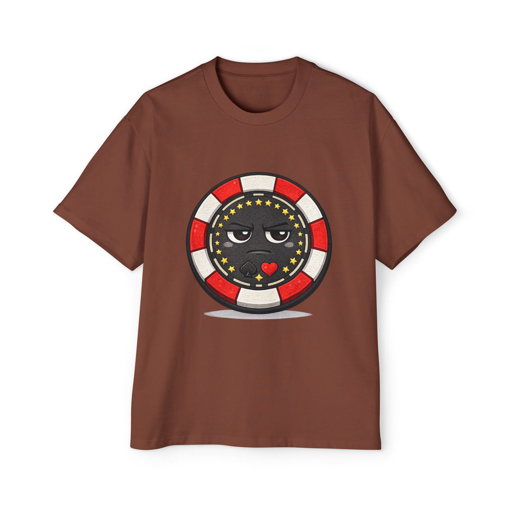 Poker Chip Emoji T‑Shirt — Serious face Casino Graphic Tee