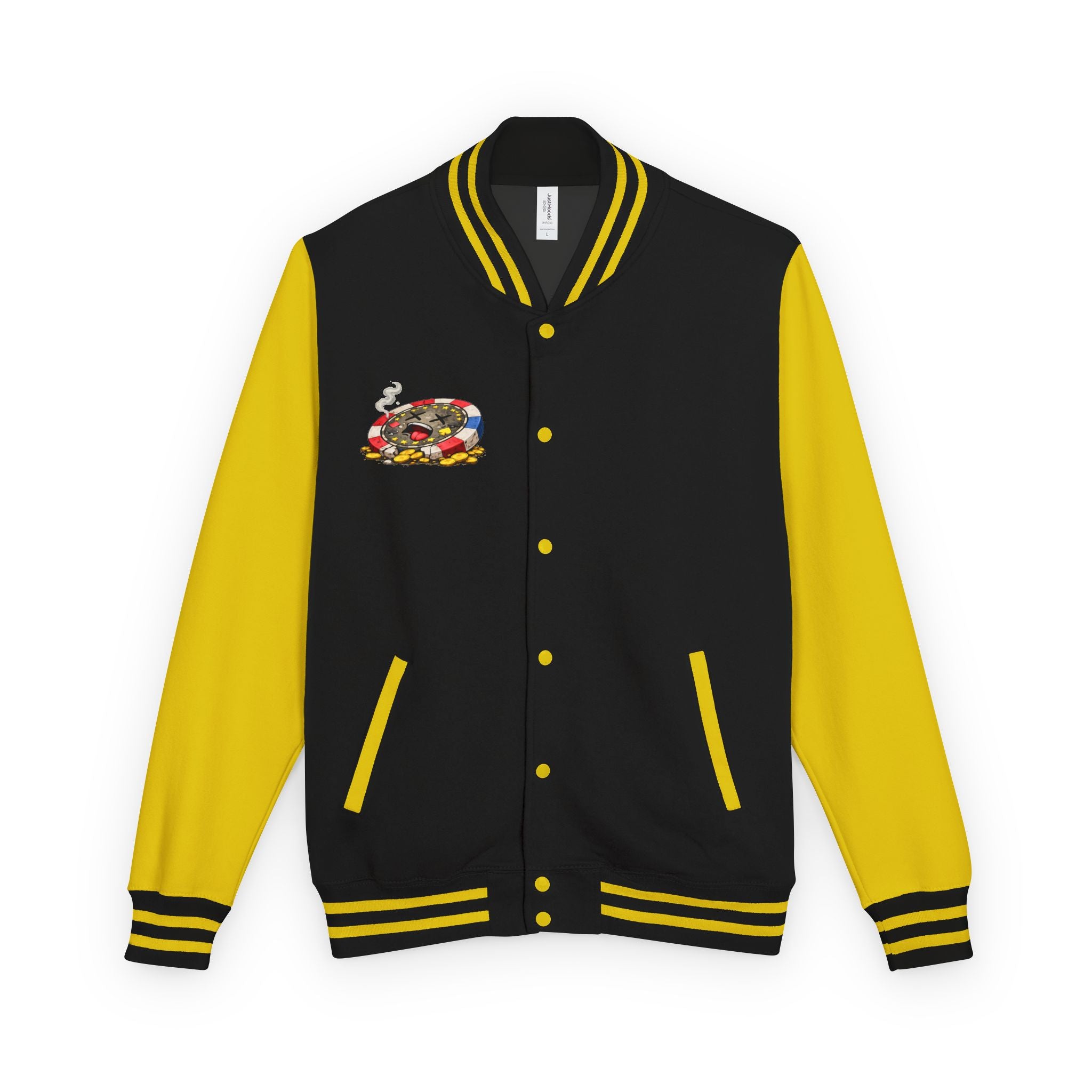 Casino Chip Varsity Jacket — Cute Lucky Chip Design