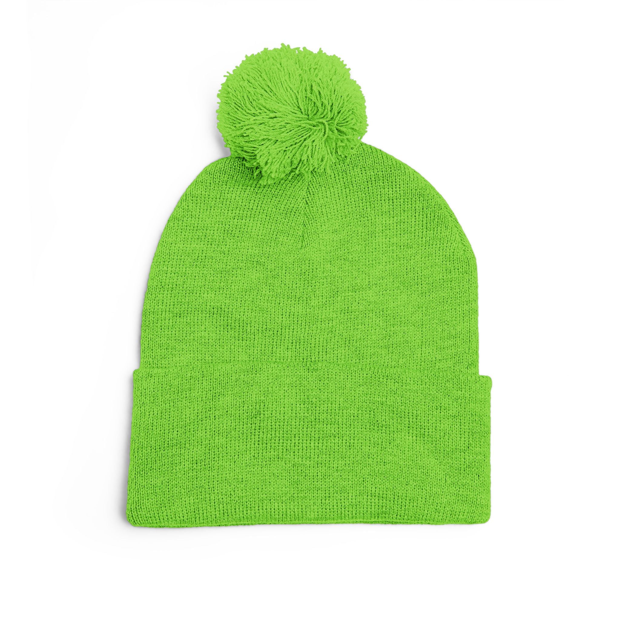 Pickle Pom-Pom Knit Cap — Cute Embroidered Dancing Pickles Winter Beanie