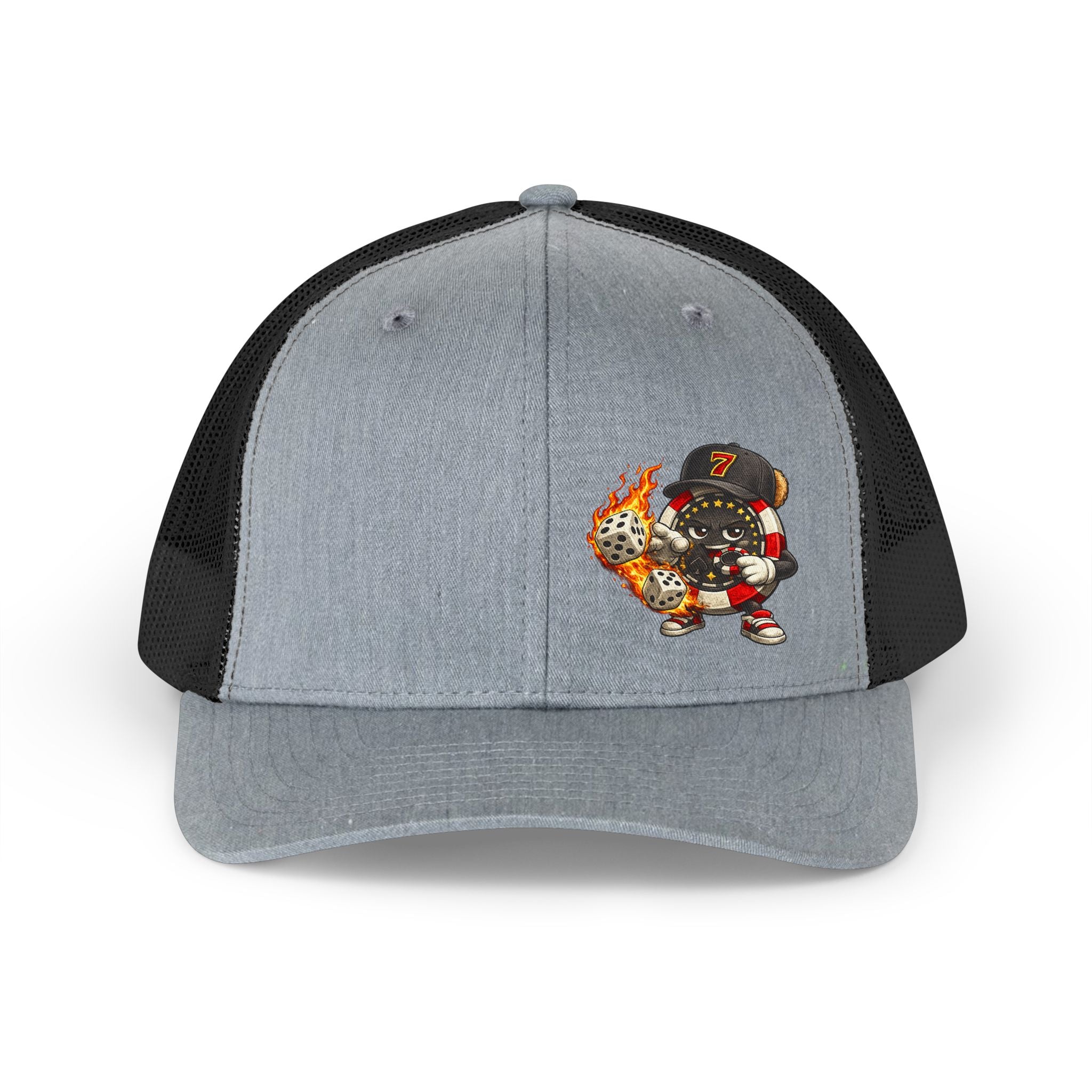 Retro Trucker Hat — Vintage Cartoon Bomber Patch Cap
