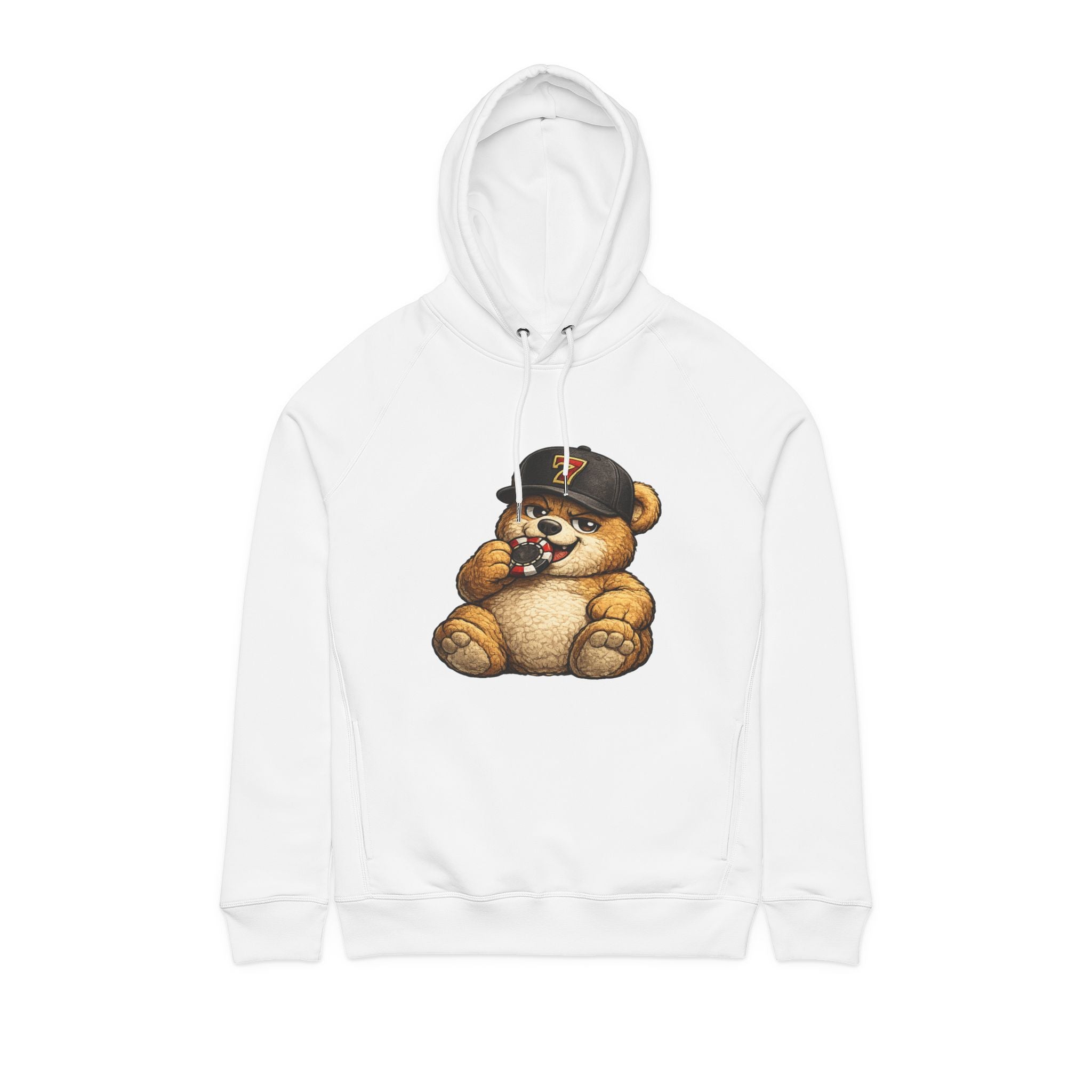 Unisex-Chubby Bear eating a Poker Chip Hoodie