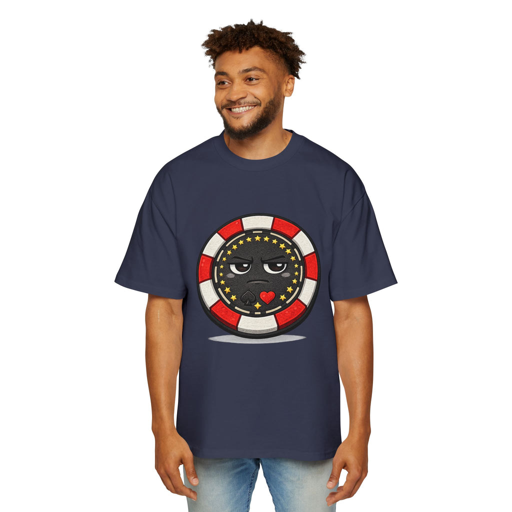 Poker Chip Emoji T‑Shirt — Serious face Casino Graphic Tee