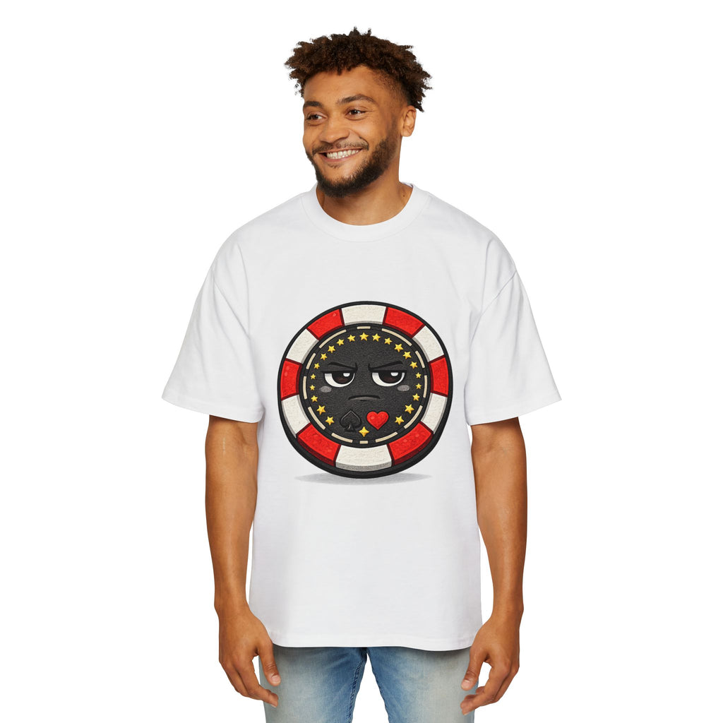 Poker Chip Emoji T‑Shirt — Serious face Casino Graphic Tee