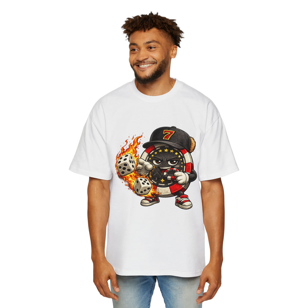 Graphic Tee — Flaming Poker Chip Mascot  Character