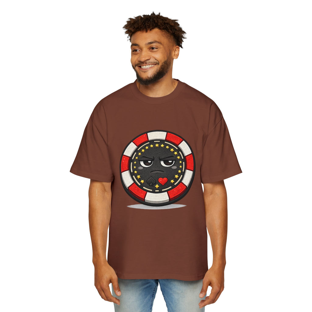 Poker Chip Emoji T‑Shirt — Serious face Casino Graphic Tee