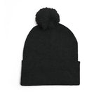 Embroidered Gold Fry Pom-Pom Beanie