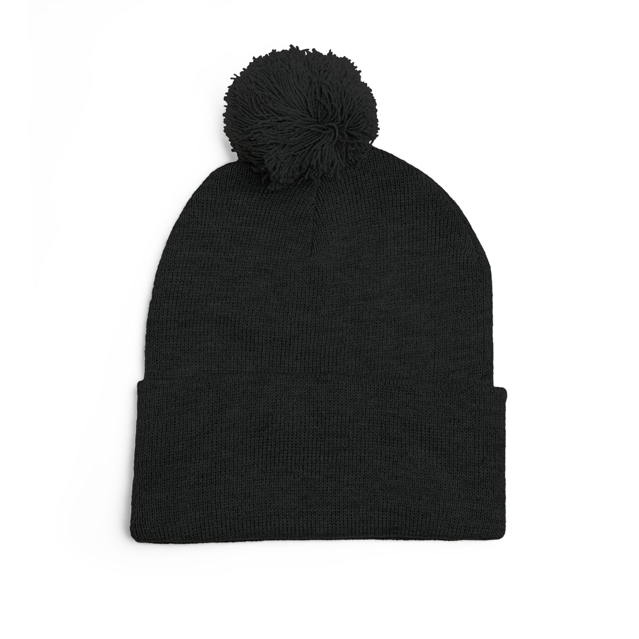 Embroidered Gold Fry Pom-Pom Beanie