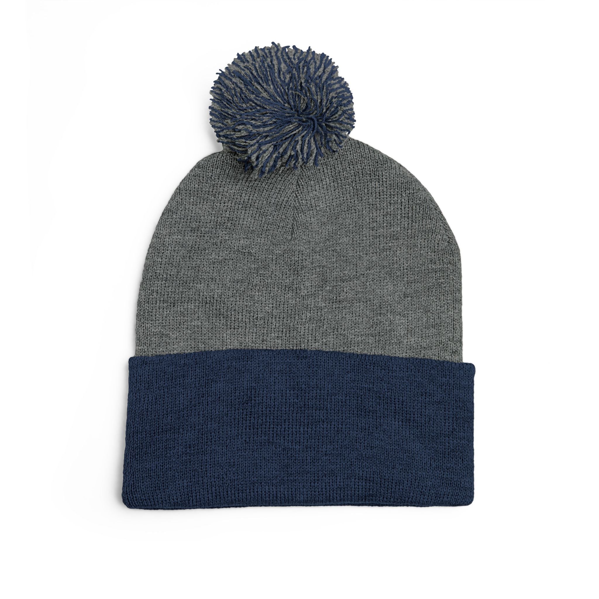 Embroidered Gold Fry Pom-Pom Beanie