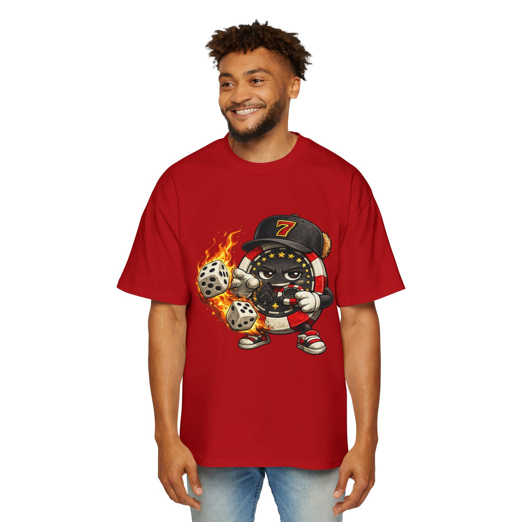Graphic Tee — Flaming Poker Chip Mascot  Character