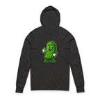 Pickle Buddy Hooded Long-Sleeve Tee — Cute Cartoon Pickle Graphic