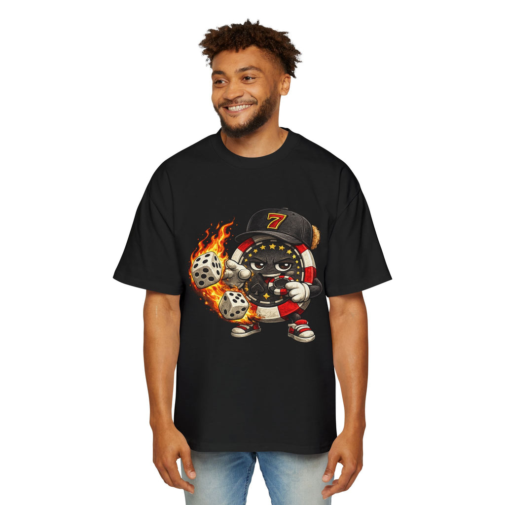 Graphic Tee — Flaming Poker Chip Mascot  Character