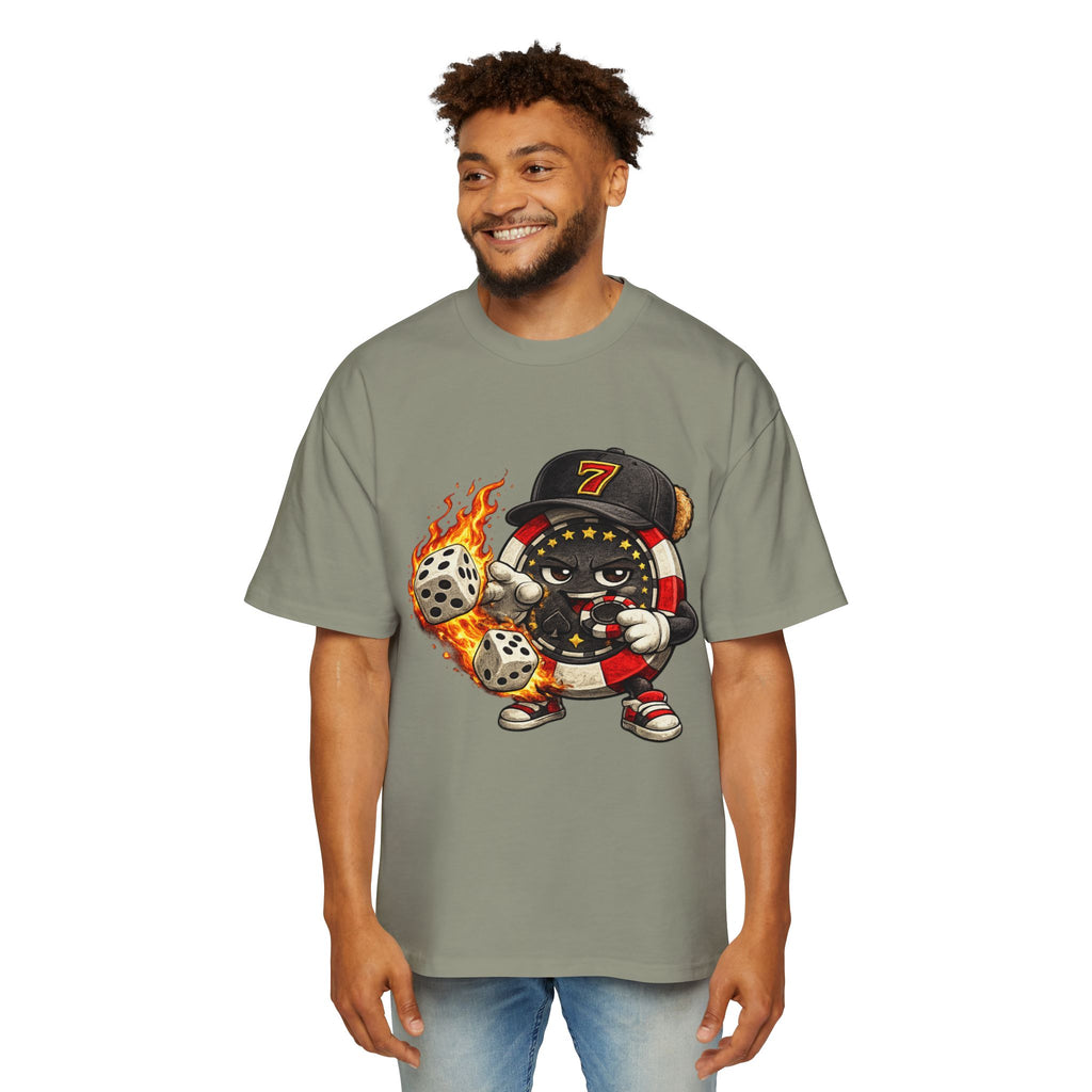 Graphic Tee — Flaming Poker Chip Mascot  Character