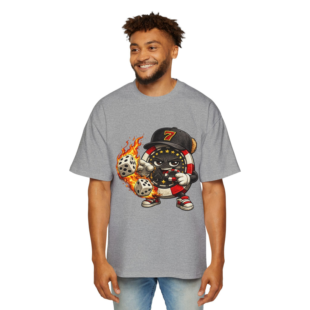 Graphic Tee — Flaming Poker Chip Mascot  Character