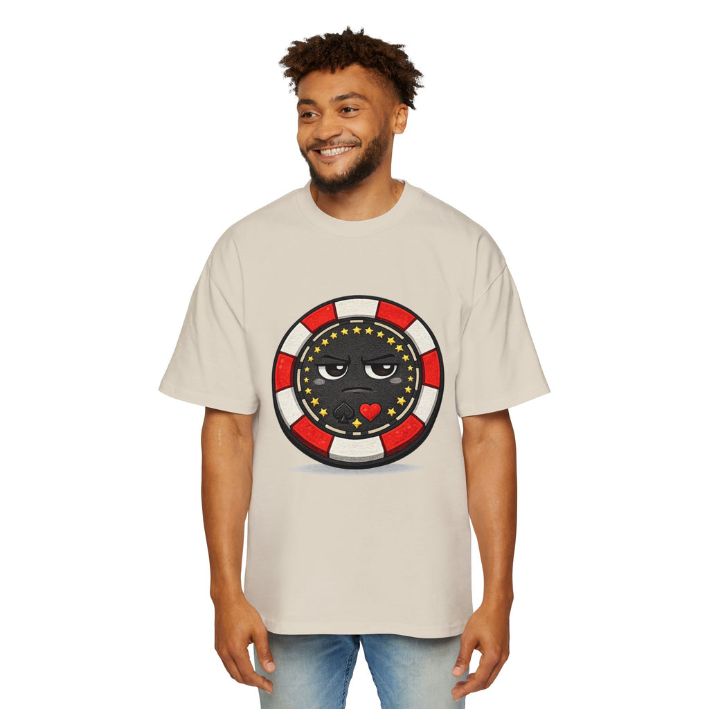 Poker Chip Emoji T‑Shirt — Serious face Casino Graphic Tee