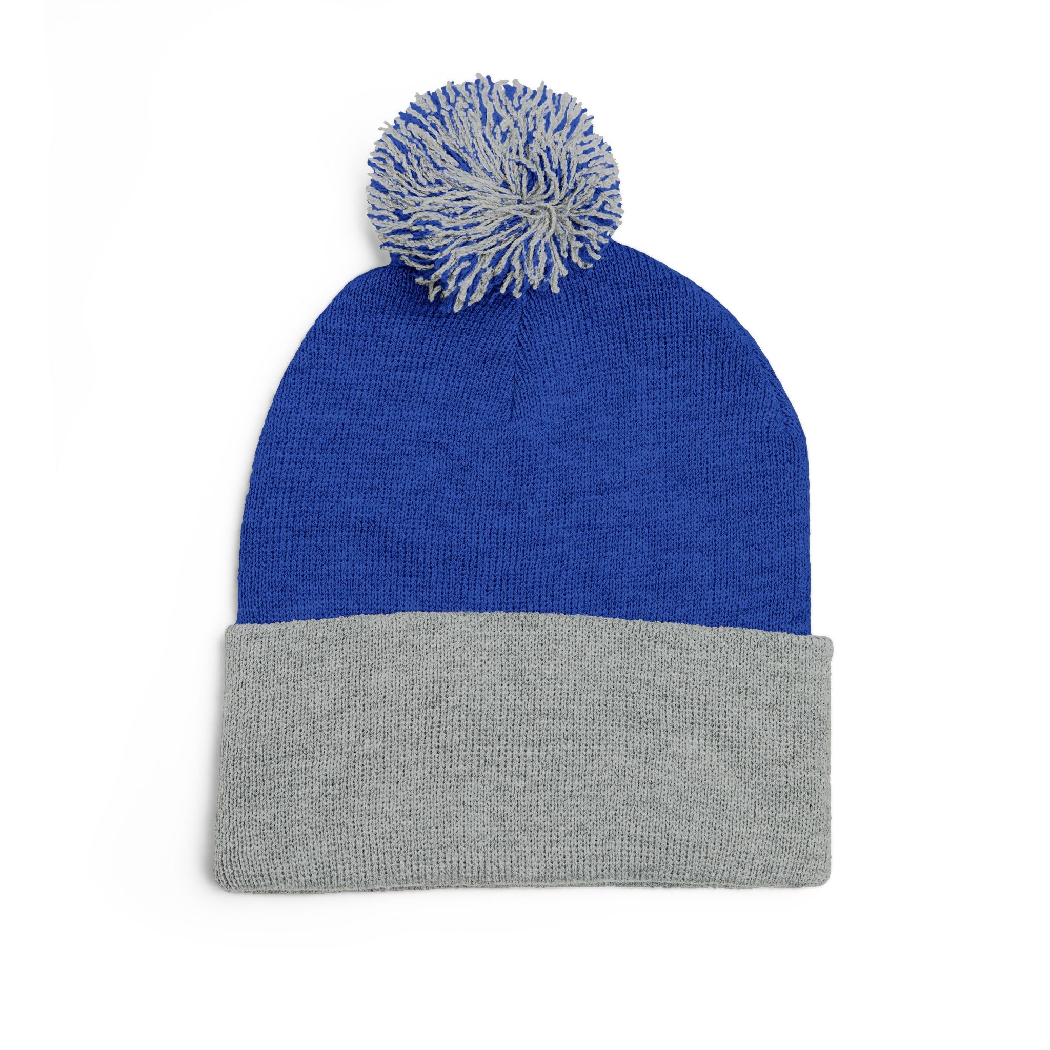 Embroidered Gold Fry Pom-Pom Beanie