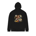 Poker Chip & Degen Monkey Hoodie — Casino Chips & Cards Graphic Pullover
