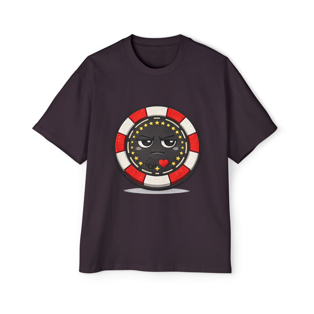 Poker Chip Emoji T‑Shirt — Serious face Casino Graphic Tee
